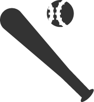 Baseball and Bat Icon