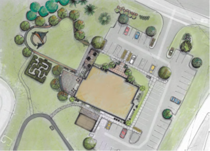 Overhead Layout - Gretna Library Plan