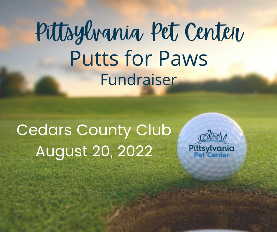 Graphic for Putts for Paws event - Cedars Country Club, August 20