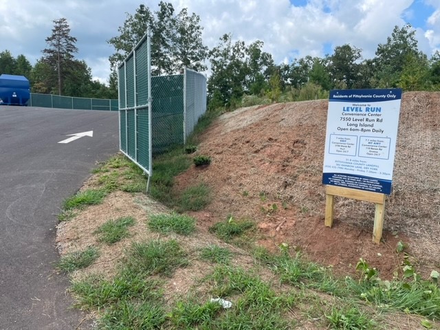 Photo of Sign outside Level Run Convenience Center