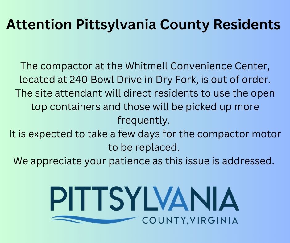 Attention Pittsylvania County Residents