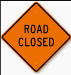 Road closed