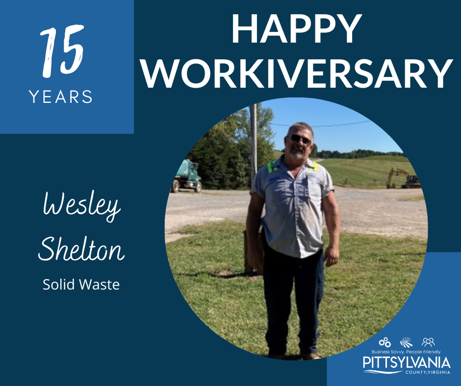 Wesley Shelton - Service Awards - 15 Years